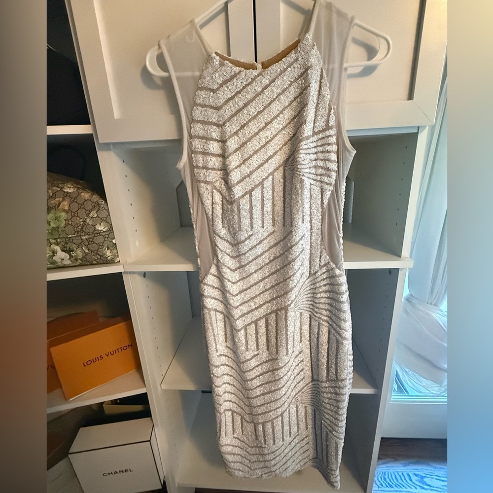 Stash Sequin White Dress